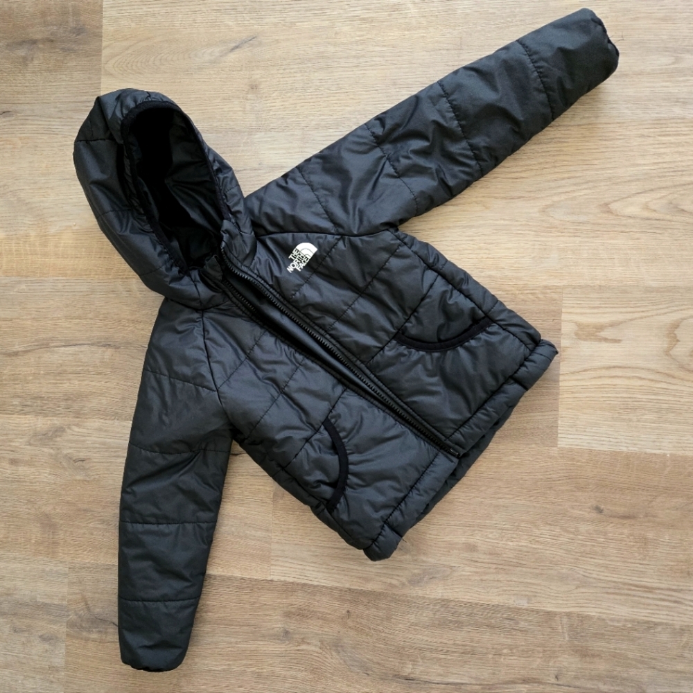 The North Face Kids Black Puffer Hooded Jacket